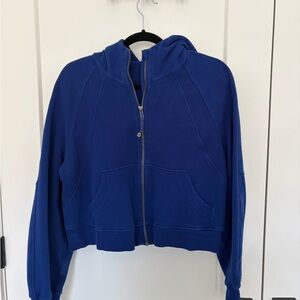 lululemon athletica Royal Blue Full Zip Crop Scuba Hoodie